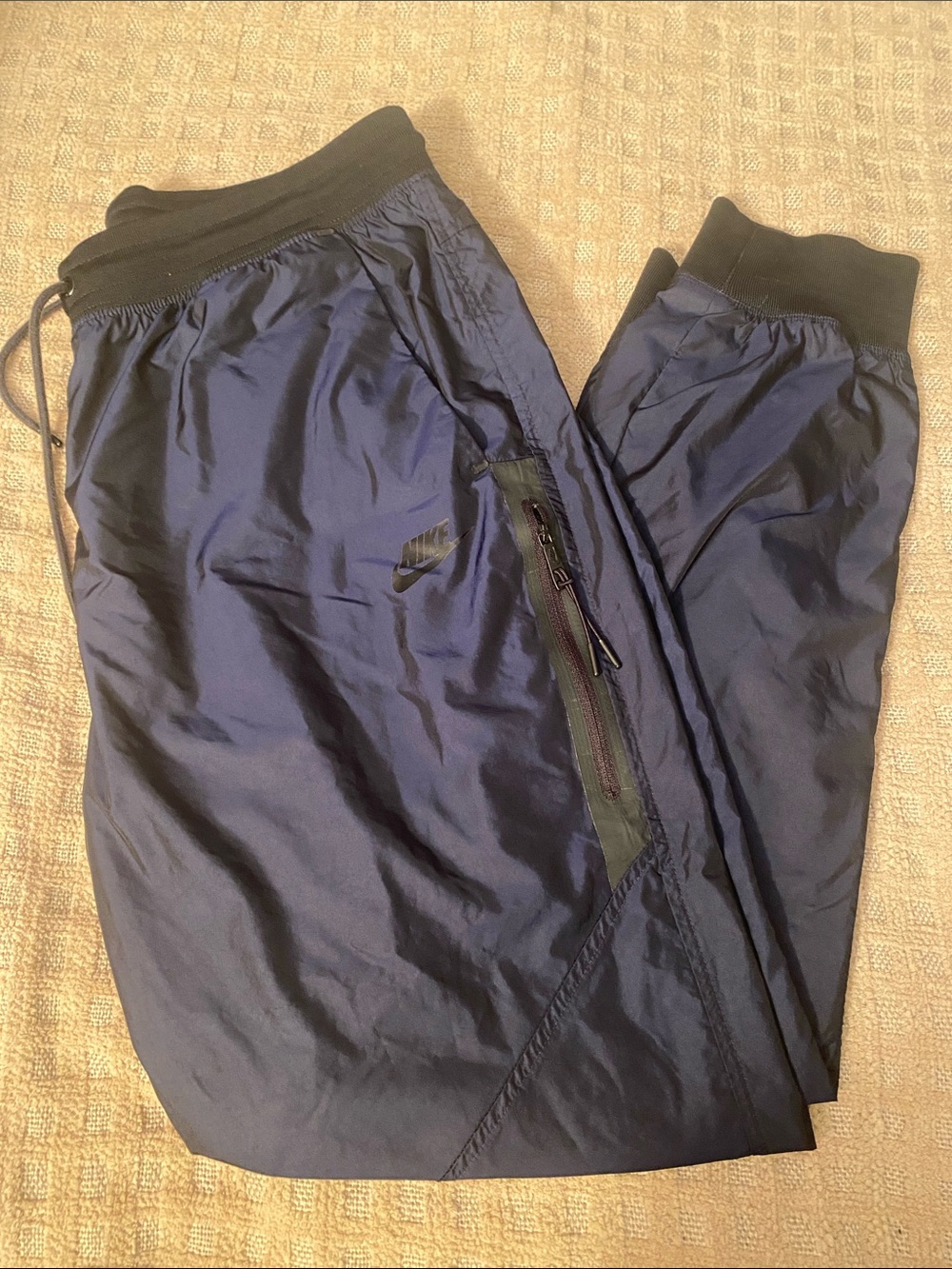 Nike Navy Blue Track Pants with Zip Pocket
